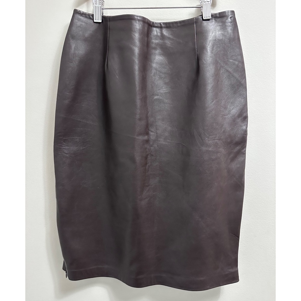 Brown Leather Skirt Size 8